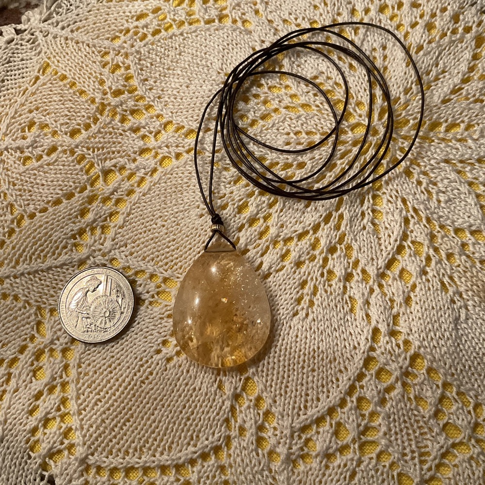Citrine ⭐️ teardrop pendant necklace ⭐️ - Picture 3 of 6